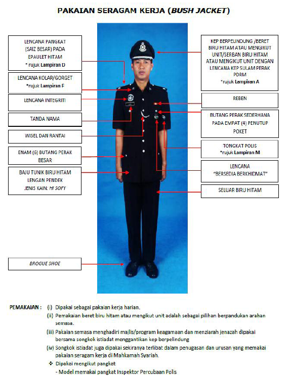 Baju Uniform Polis Diraja Malaysia